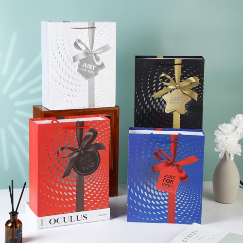 Gift Shopping Bag, Paper, with Polyester Cord, durable, mixed colors 