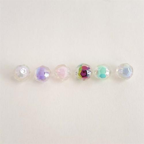 collier en perle acrylique , Placage UV, DIY, plus de couleurs à choisir, 10mm, Environ Vendu par sac
