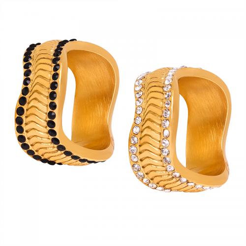 チタン鋼の指環, チタン鋼, とともに チェコ語, 真空イオンプレーティング, ファッションジュエリー & 異なるサイズの選択 & 女性用, 金色, ring width 10mm, 売り手 パソコン[