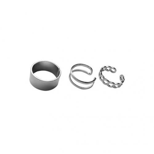 Zinc Alloy Finger Ring, three pieces & fashion jewelry & Unisex 
