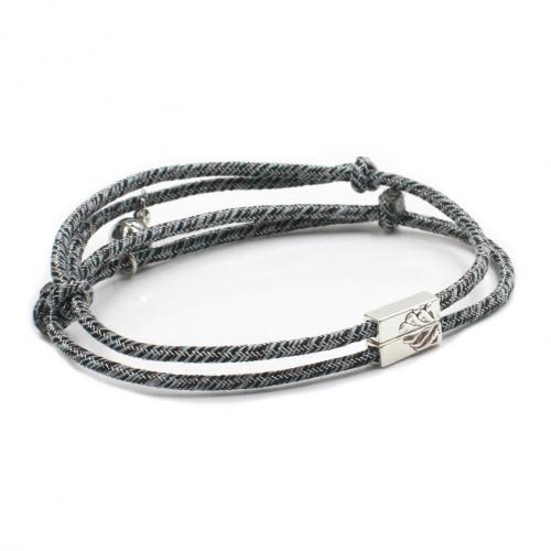 Fashion Create Wax Cord Bracelets, Korean Waxed Cord, with Zinc Alloy, fashion jewelry & Unisex Approx 36 cm 