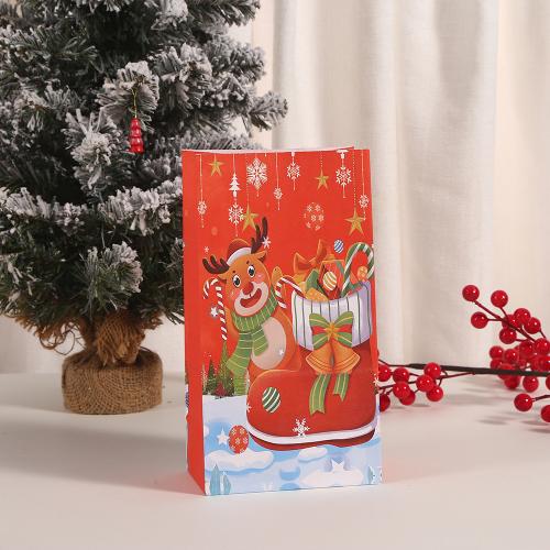 Bolso del regalo de la Navidad, Papel, Sostenible & Diseño de Navidad, más colores para la opción, 240x130x80mm, Vendido por UD