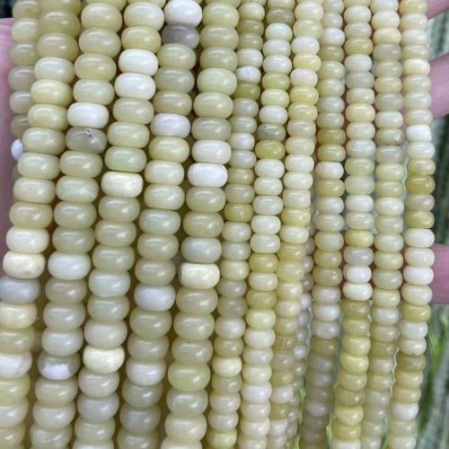 Jade Zitrone Perle, Zitronen Jade, Abakus,Rechenbrett, poliert, DIY & verschiedene Größen vorhanden, hellgrün, Länge:ca. 38 cm, verkauft von Strang