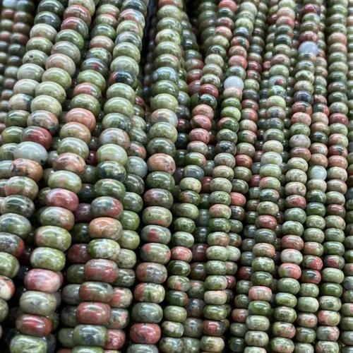 Unakite Beads, Abacus, polished, DIY mixed colors Approx 38 cm 