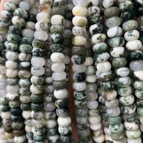 Natürlichen Baum-Achat-Perlen, Baumachat, Abakus,Rechenbrett, poliert, DIY & verschiedene Größen vorhanden, gemischte Farben, Länge:ca. 38 cm, verkauft von Strang