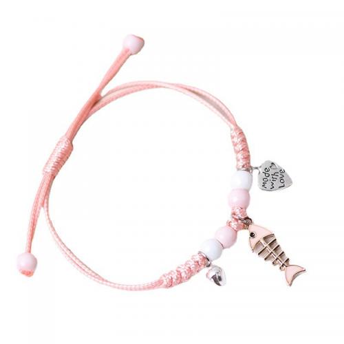 Fashion Zinc Alloy Bracelets, Knot Cord, with Zinc Alloy, fashion jewelry & adjustable Approx 16-32 cm 