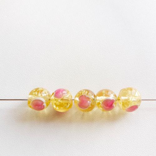 Millefiori Slice Lampwork Beads, Round, DIY & luminated 10mm [