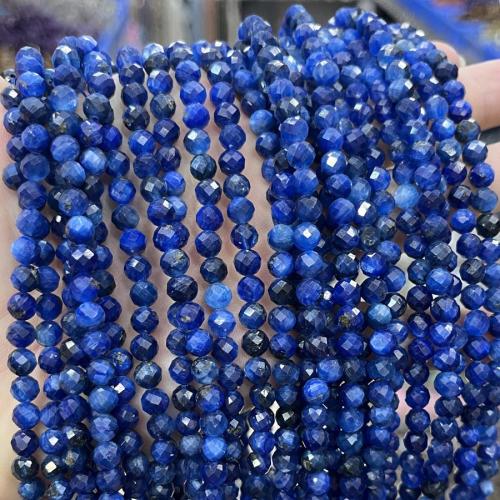 Perla De Cianita Natural, Esférico, Bricolaje & facetas, azul, 5.7mm, longitud:aproximado 38 cm, Vendido por Sarta