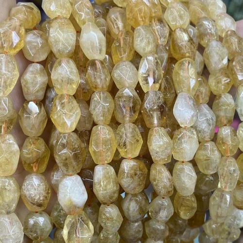 Natural Citrine Beads, DIY & faceted, yellow Approx 38 cm 