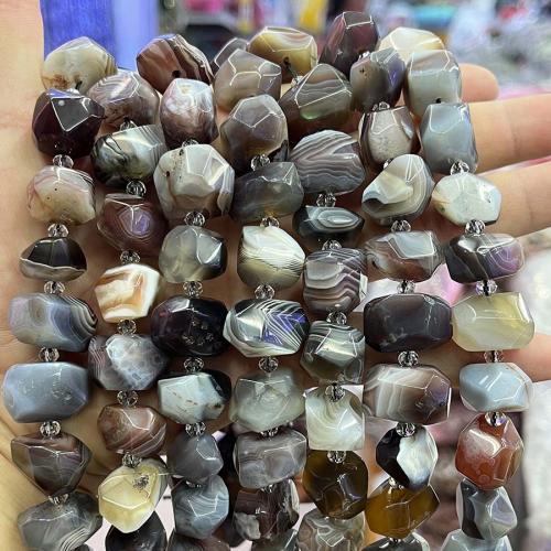 Perle agate Botswana naturelle, Irrégulière, DIY & facettes, couleurs mélangées Environ 38 cm, Vendu par brin