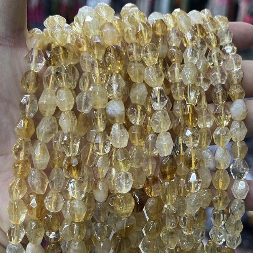 Citrin Naturperlen, Gelbquarz Perlen, Klumpen, DIY & facettierte, gelb, 9x12mm, Länge:ca. 38 cm, verkauft von Strang