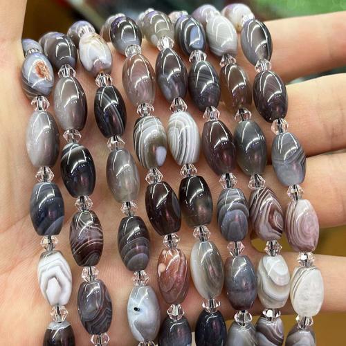 Natürliche Botswana Achat Perlen, Eimer, DIY, gemischte Farben, 8x13mm, Länge:ca. 38 cm, verkauft von Strang
