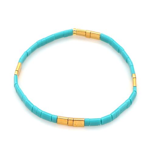 Glass Seed Beads Bracelets, TILA Beads, handmade, fashion jewelry & elastic & for woman Approx 19 cm 