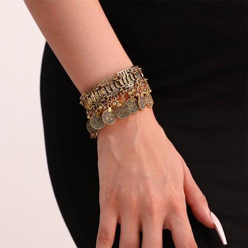 Fashion Zinc Alloy Bracelets, with 5.5cm extender chain, plated, fashion jewelry, golden .5 cm 