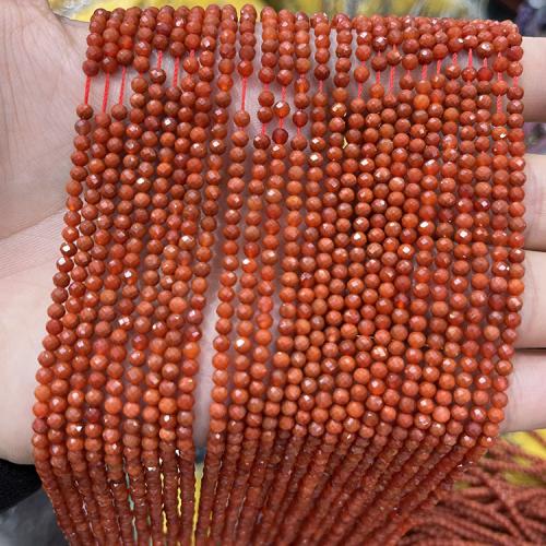Natürlich rote Achat Perlen, Roter Achat, rund, DIY & verschiedene Größen vorhanden, rot, Länge:ca. 39 cm, verkauft von Strang