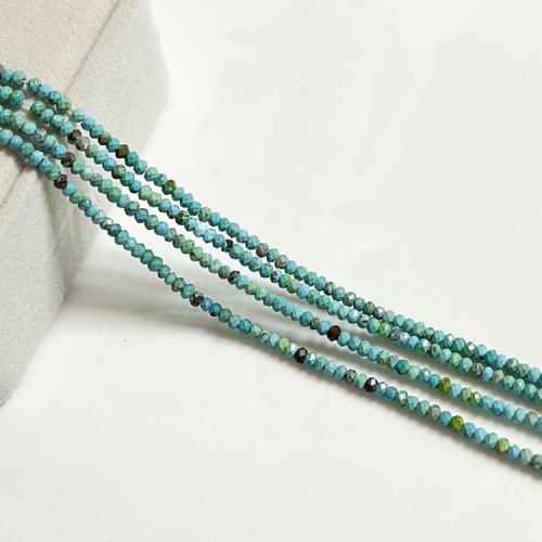 Perles en Turquoise naturelle, Rond, DIY, couleurs mélangées Environ 39 cm, Vendu par brin[
