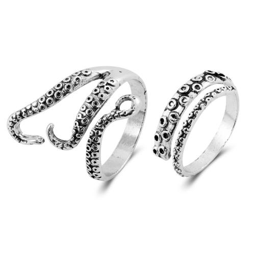 Zinc Alloy Ring Set, plated, 2 pieces & fashion jewelry & Unisex, original color, internal mm 