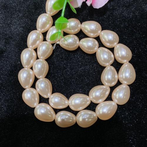 South Sea Shell Beads, Shell Pearl, Teardrop, DIY, pink Approx 38 cm [