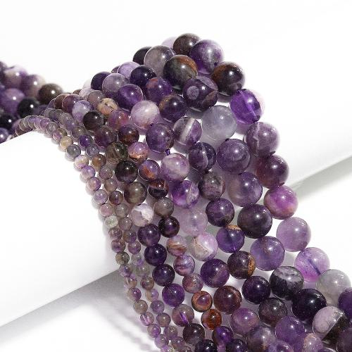 Natural Amethyst Beads, Round, DIY purple Approx 38 cm 