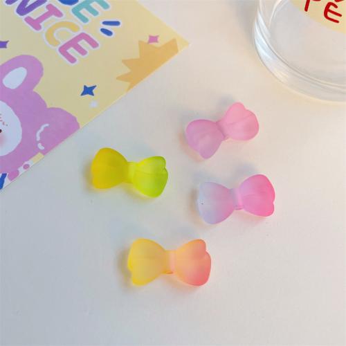 Rubberized Acrylic Beads, Bowknot, DIY Approx 