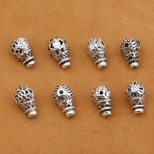 3 Holes Guru Beads, 925 Sterling Silver, DIY & blacken 