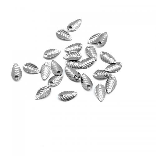 Stainless Steel Extender Chain Drop, 304 Stainless Steel, Leaf, plated, DIY, silver color [