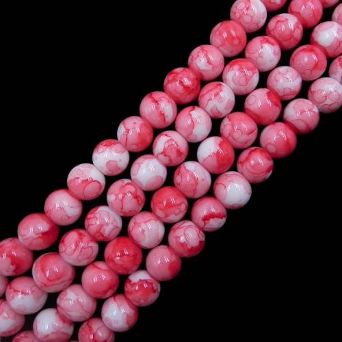 Baking Varnish Glass Beads, Round, DIY 8mm Approx 16 Inch 