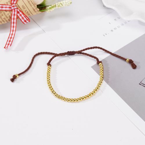 Fashion Zinc Alloy Bracelets, with Korean Waxed Cord, plated, Adjustable & Unisex Approx 15 cm 