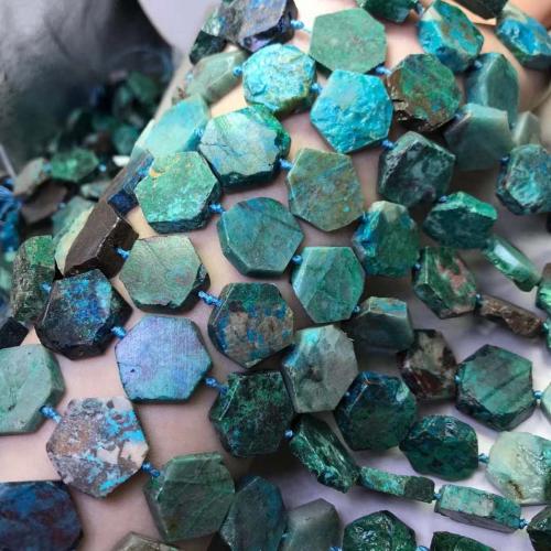 Turquoise Phoenix goutte, hexagone, DIY, couleurs mélangées, Length about 15-17mm Environ 38 cm, Vendu par brin
