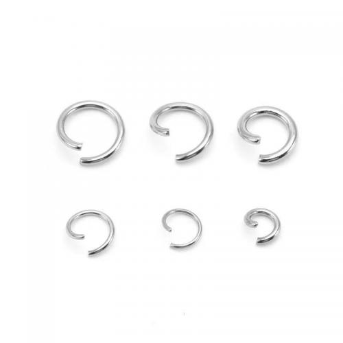 Stainless Steel Open Jump Ring, 304 Stainless Steel, electrolyzation, DIY original color 