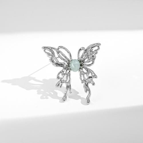 Zinc Alloy Jewelry Brooch, Butterfly, plated & for woman 