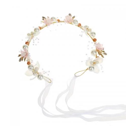 Headband, Zinc Alloy, with Plastic & Plastic Pearl, fashion jewelry & for woman 39cm 4cm [