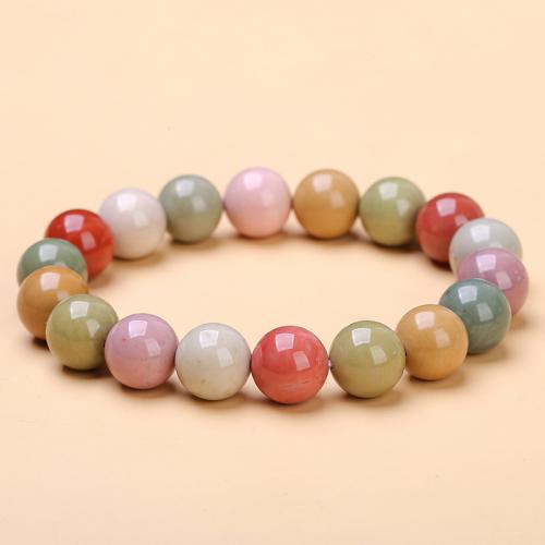 Agate Bracelets, Alexa Agate, Round, fashion jewelry & for woman, mixed colors Approx 18 cm 