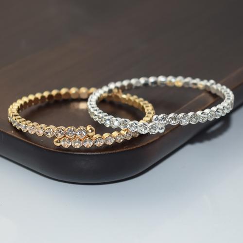 bracelet en alliage zinc à stras ,, alliage de zinc, Placage, bijoux de mode & pour femme & avec strass, plus de couleurs à choisir cm, Vendu par PC