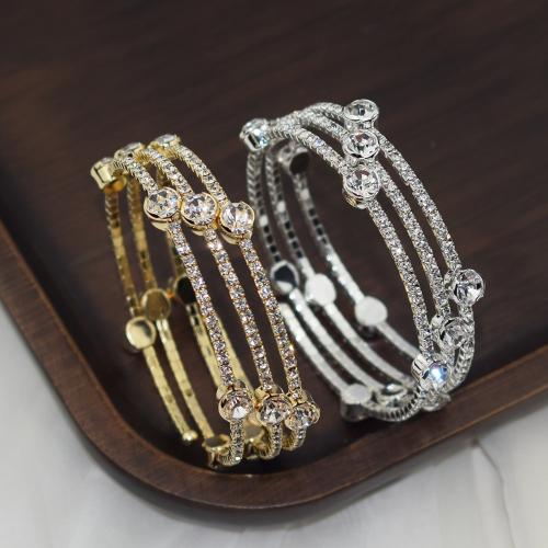 bracelet en alliage zinc à stras ,, alliage de zinc, Placage, bijoux de mode & styles différents pour le choix & pour femme & avec strass, plus de couleurs à choisir .7cm .3cm, Vendu par PC