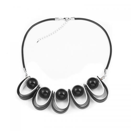 Kunststoff Halskette, mit 304 Edelstahl, Modeschmuck & für Frau, keine, Länge:ca. 48 cm, verkauft von PC