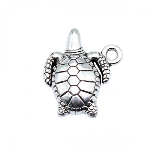 Zinc Alloy Animal Pendants, Turtle, antique silver color plated, fashion jewelry & DIY 