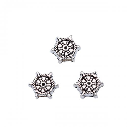 Zinc Alloy Large Hole Beads, Ship Wheel, antique silver color plated, fashion jewelry & DIY 