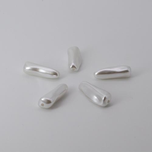 Perles en plastique ABS, Plastique ABS perle, Baroque, peinture, DIY, blanc Vendu par PC