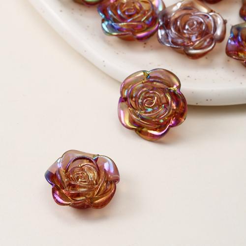 Flower Resin Beads, Rose, DIY, 19mm [