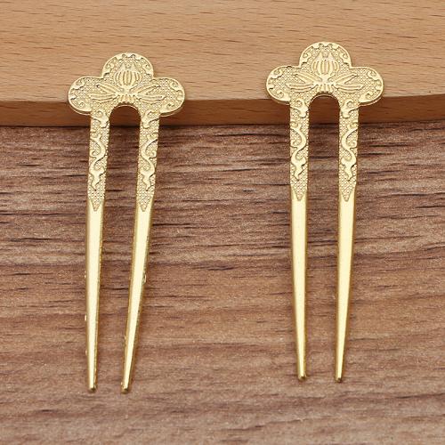 Hair Stick Findings, Zinc Alloy, plated, vintage & for woman Approx 
