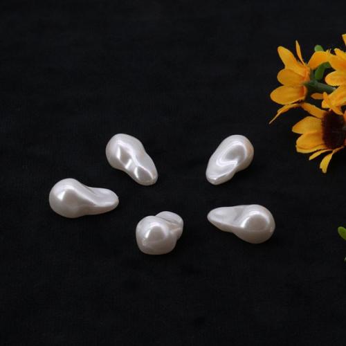 Plastique ABS perles Perles, peinture, DIY, blanc Environ Vendu par sac[