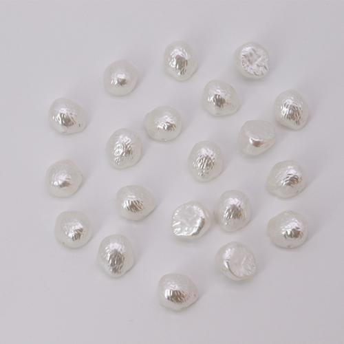 ABS Plastic Pearl Beads, Keshi, painted, DIY, white Approx [