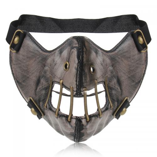 PU Leather Mask, Halloween Design & vintage & hollow 