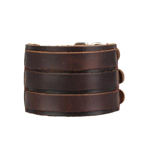 cuir de peau de vache bracelet, avec alliage de zinc, le style de punk & unisexe & styles différents pour le choix Environ 6.7 pouce, Vendu par PC