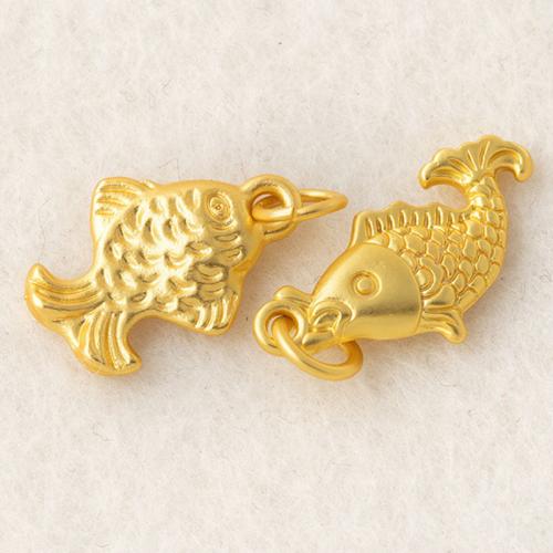 Zinc Alloy Animal Pendants, Fish, gold color plated, DIY Approx 