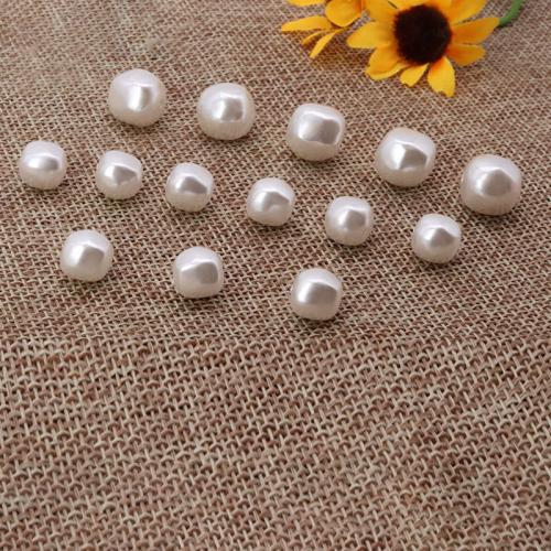 ABS Plastic Pearl Beads, Baroque, painted, DIY white, Approx 