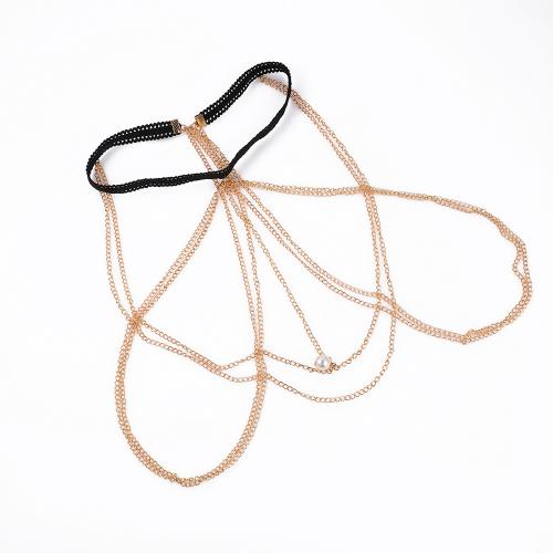 Zinc Alloy Leg Chain, with Lace, fashion jewelry & for woman 