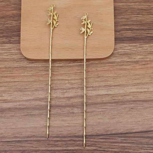 Hair Stick Findings, Zinc Alloy, Leaf, plated, DIY & for woman Approx 