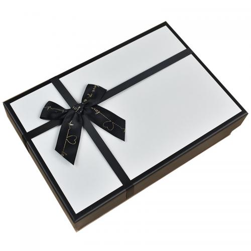 Boîte Cadeau de bijoux, papier, multifonctionnel & normes différentes pour le choix, blanc et noir, Vendu par PC